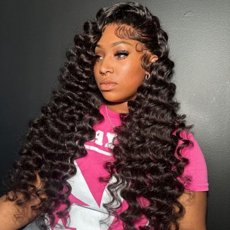 Firieya Loose Deep Wave 13x6 HD Full Lace Front Wigs Pre Plucked Hairline Human Hair Wig
