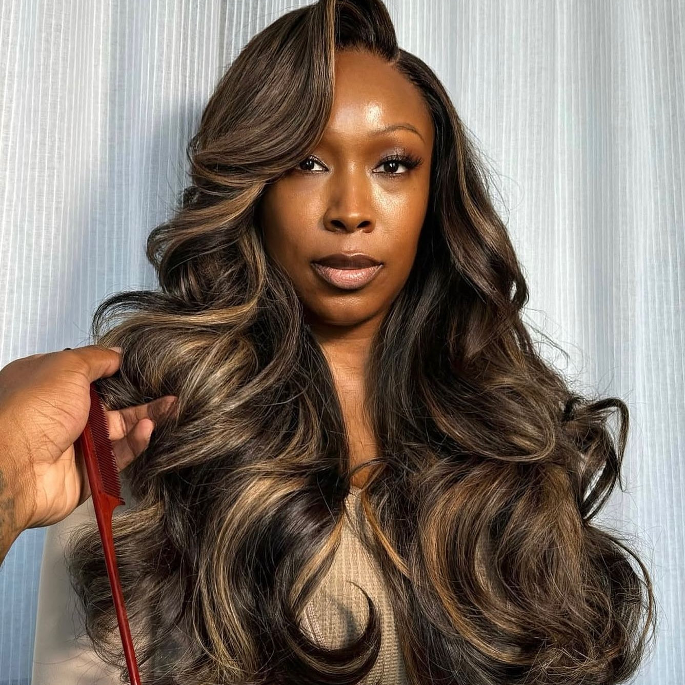 Firieya Ombre P1B/30 Honey Blonde Wigs Highlight 13x4 Body Wave Lace Front Wigs Pre Plucked Human Hair Wig