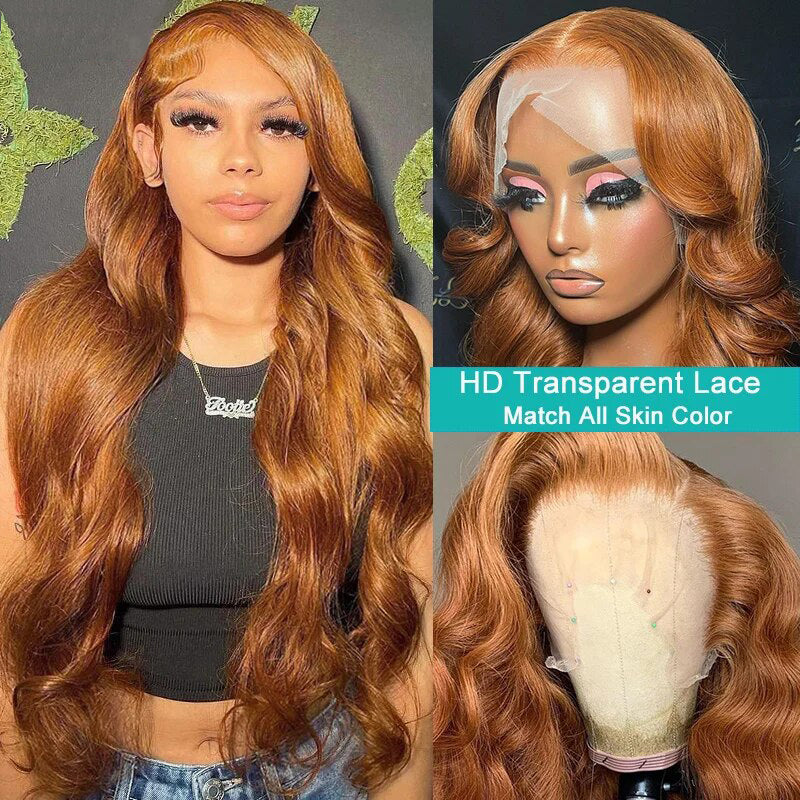 Firieya Ginger Blonde Body Wave 13x4 HD Lace Front Wig Ginger Blonde Human Hair Wig
