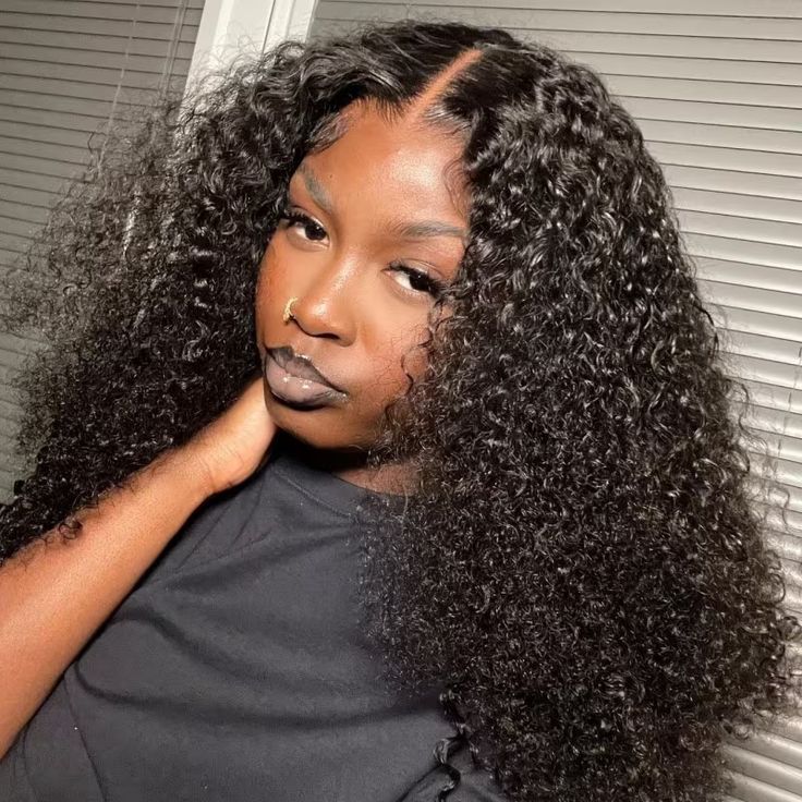 Firieya 13x4 Transparent Lace Kinky Curly Wig Pre Front Wig Pre Plucked Real HD Lace Human Hair Wigs