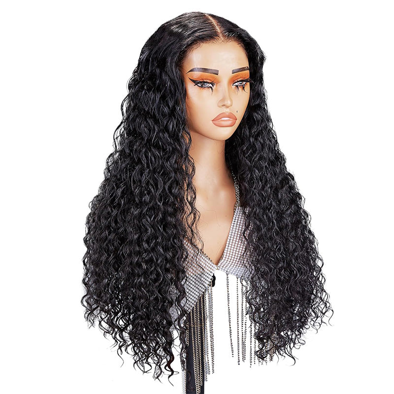 Firieya 13x4 HD Lace Front Wig Deep Wave Wig Pre Plucked Real HD Lace Human Hair Wigs
