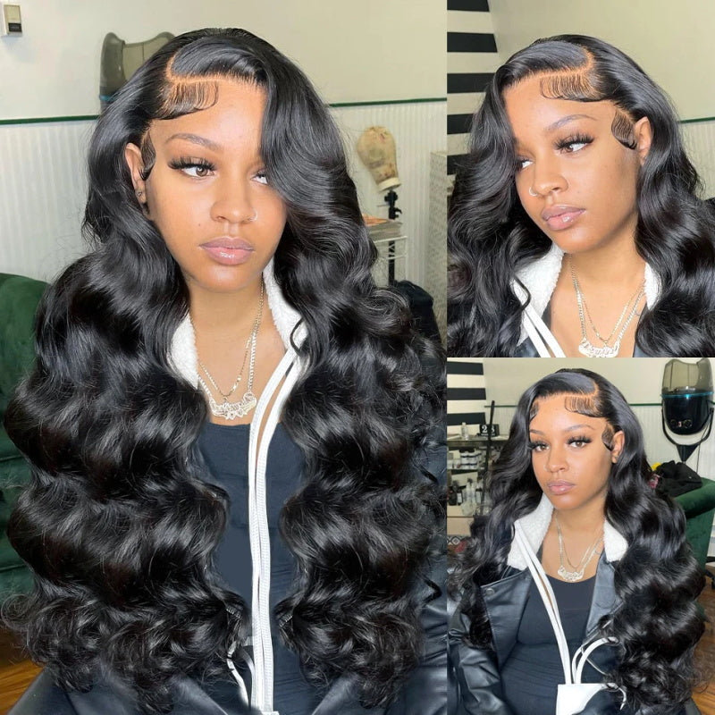 Firieya 13x4 HD Lace Front Wig Glueless Body Wave Wig Pre Plucked Real HD Lace Human Hair Wigs
