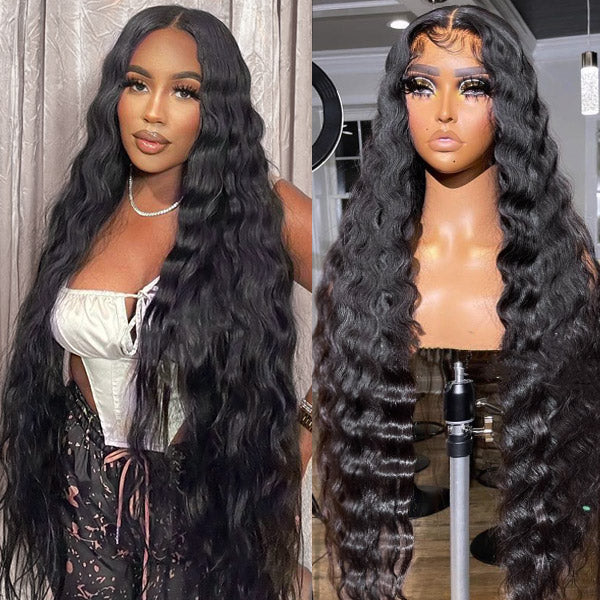 Firieya 13x4 HD Lace Front Wig Loose Wave Pre Plucked Real HD Lace Human Hair Wigs