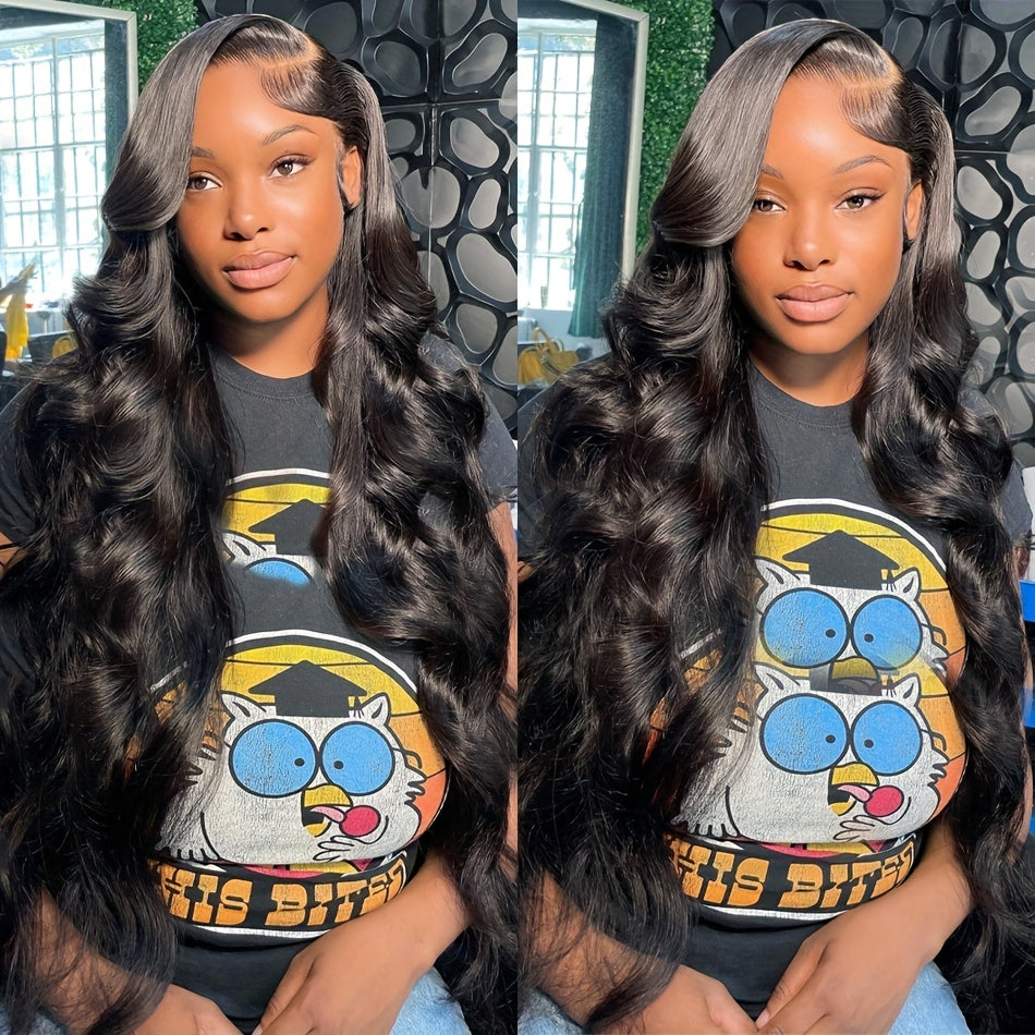 Firieya 13x6 HD Full Lace Front Wig Glueless Body Wave Wig Pre Plucked Real HD Lace Human Hair Wigs