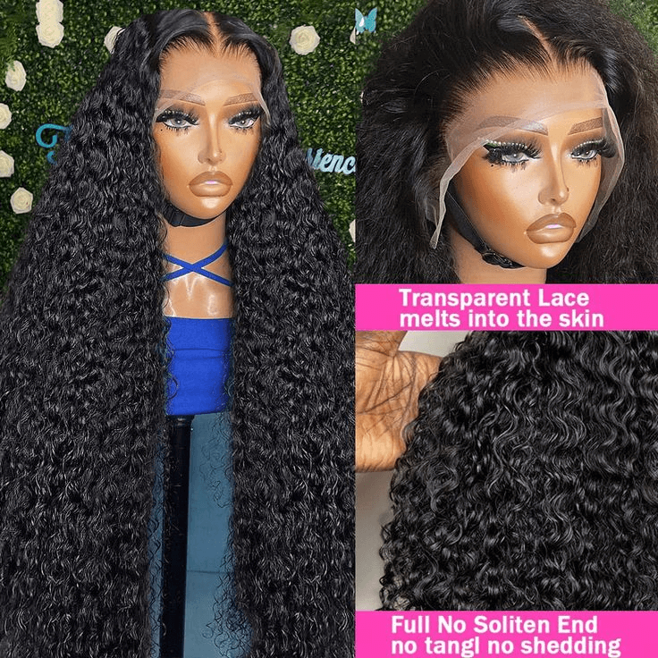Firieya 13x6 HD Full Lace Front Wig Jerry Curly Wig Pre Plucked Real HD Lace Human Hair Wigs