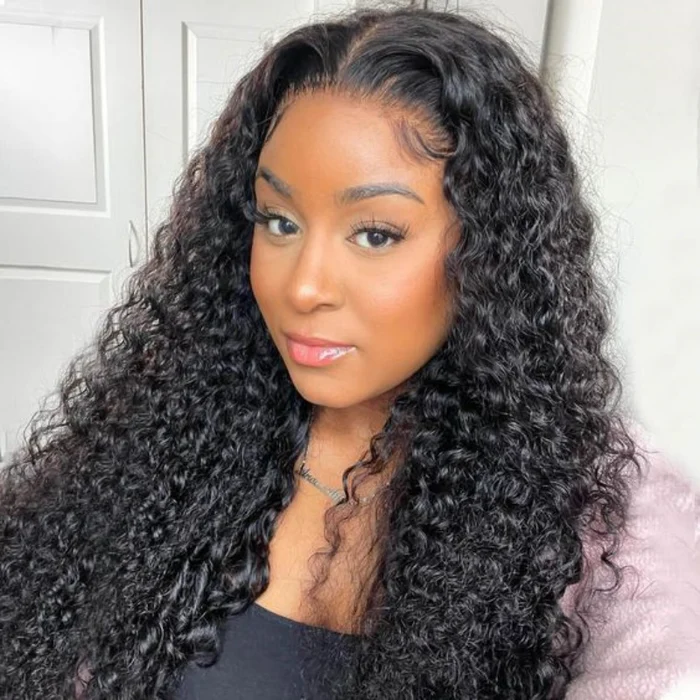 Firieya 13x6 HD Full Lace Front Wig Jerry Curly Wig Pre Plucked Real HD Lace Human Hair Wigs