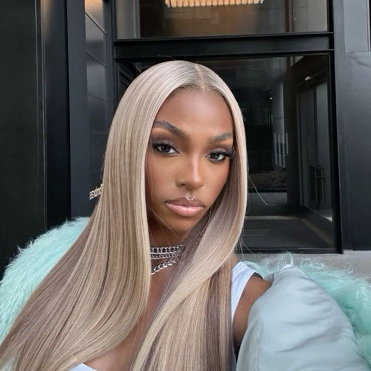 Firieya Hot Sale Ash Blonde Wig With Brown Highlights #P18/613 13x4 Lace Front Wigs Straight/Body Wave Glueless Wig