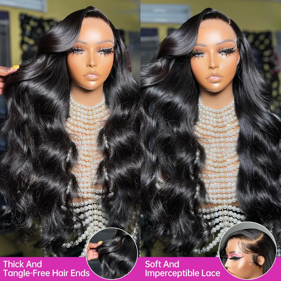 Firieya 13x4 HD Lace Front Wig Glueless Body Wave Wig Pre Plucked Real HD Lace Human Hair Wigs
