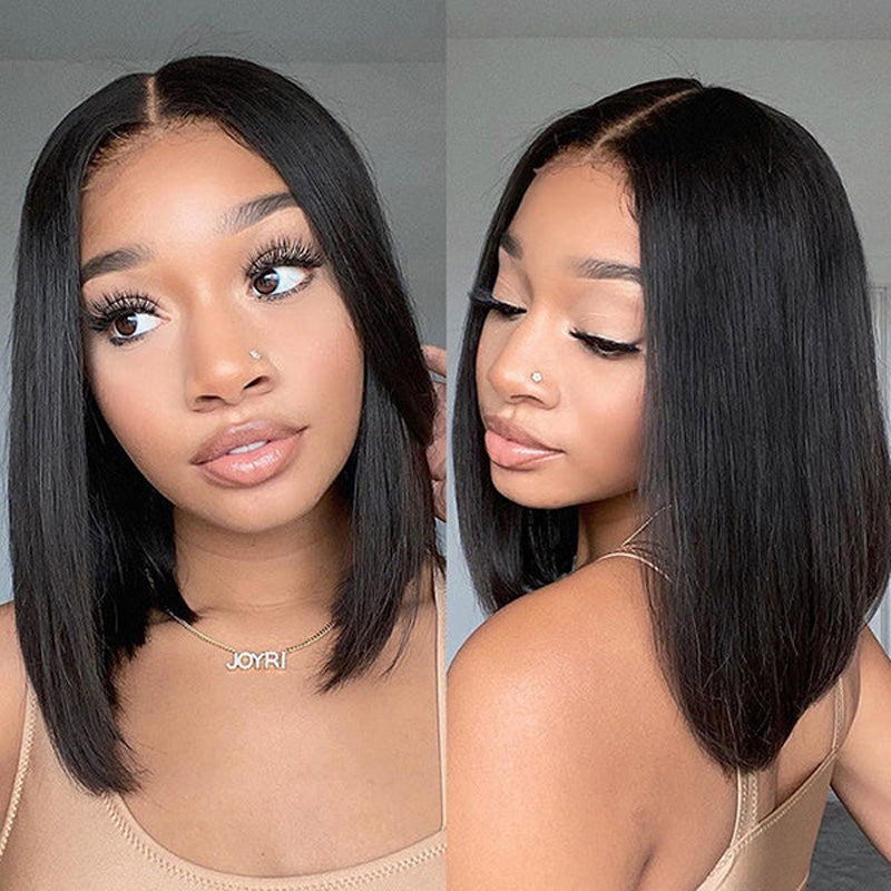 2 Wigs = $129 | 10" 13x4 Straight Bob Wig & 10" 13x4 Straight Bob Wig