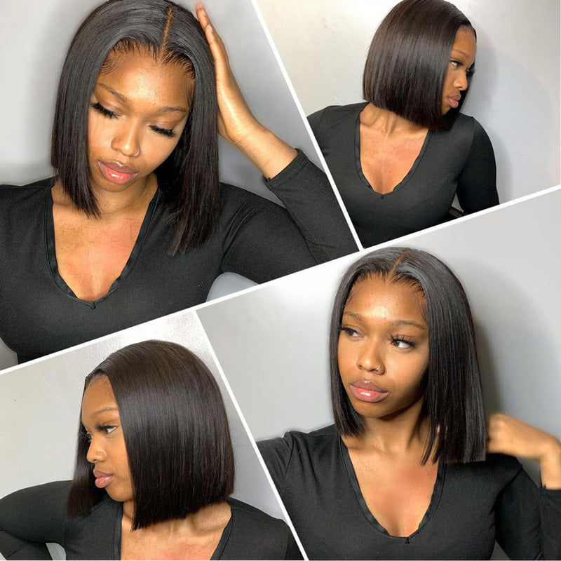 2 Wigs = $129 | 10" 13x4 Straight Bob Wig & 10" 13x4 Straight Bob Wig