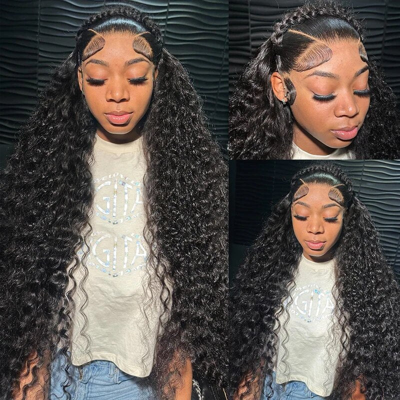 Firieya Deep Wave 360 Transparent Lace Frontal Wig Afforadble Price 360 Lace Wig Cheap Human Hair