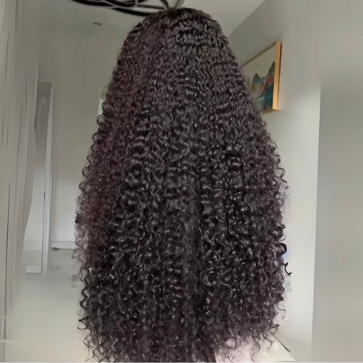 300% Density Luxury custom wigs Glueless Lace Front Curly Wigs Virgin Human Hair Transparent Lace Front Wig