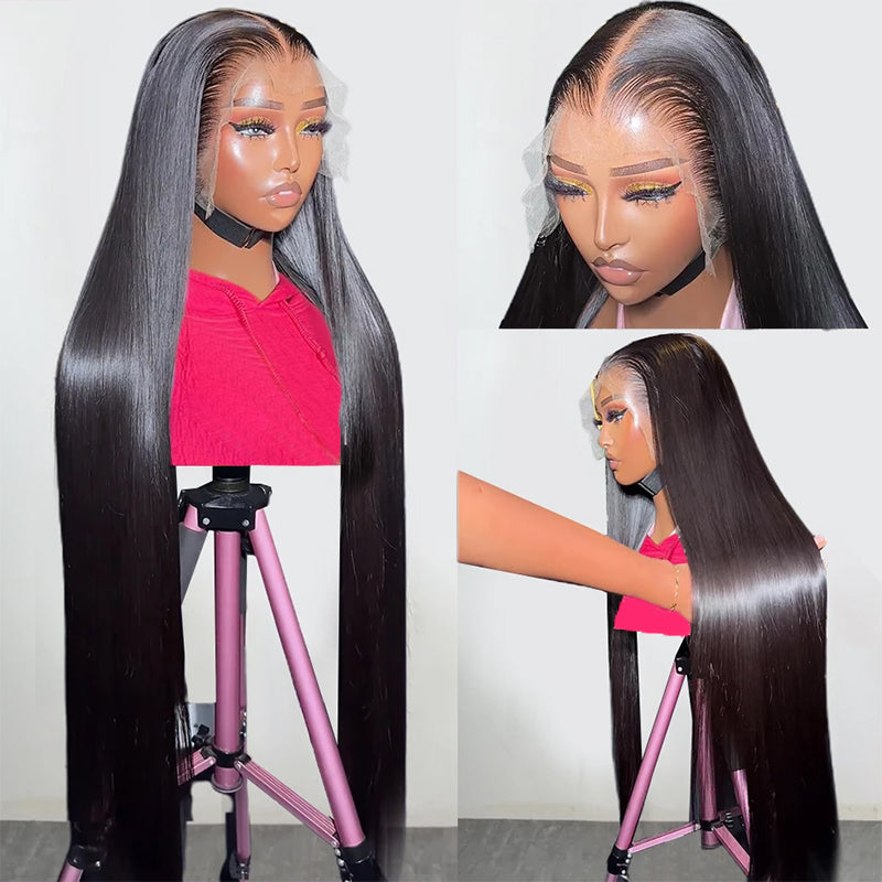 Firieya Glueless Straight Hair 13x6 HD Full Lace Front Wig Pre Plucked Hairline Real HD Lace Wig Human Hair