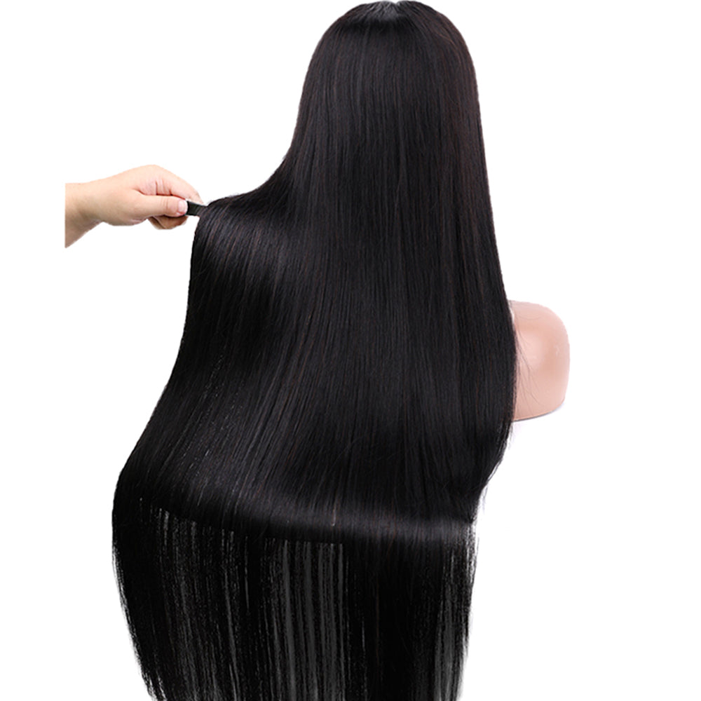 Firieya Straight Hair 360 Full Lace Frontal Wig 180% Density Human Hair Wigs With Pre Plucked Natural Hairline