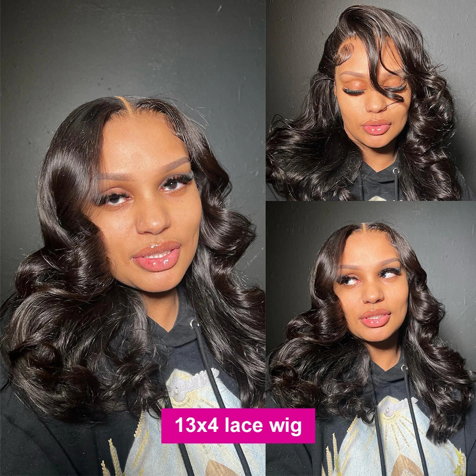 Firieya Body Wave Transparent Lace Frontal Bob Wig Brazilian Short Bob Closure Wig 200% Density 4×4 Human Hair Wigs For Women