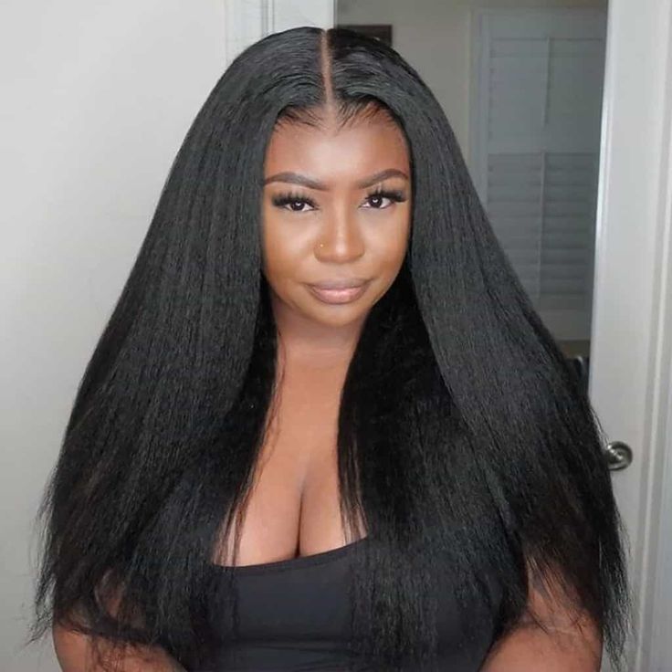 Firieya 4x4 HD Lace Closure Wig Kinky Straight Wig Pre Plucked Real HD Lace Human Hair Wigs