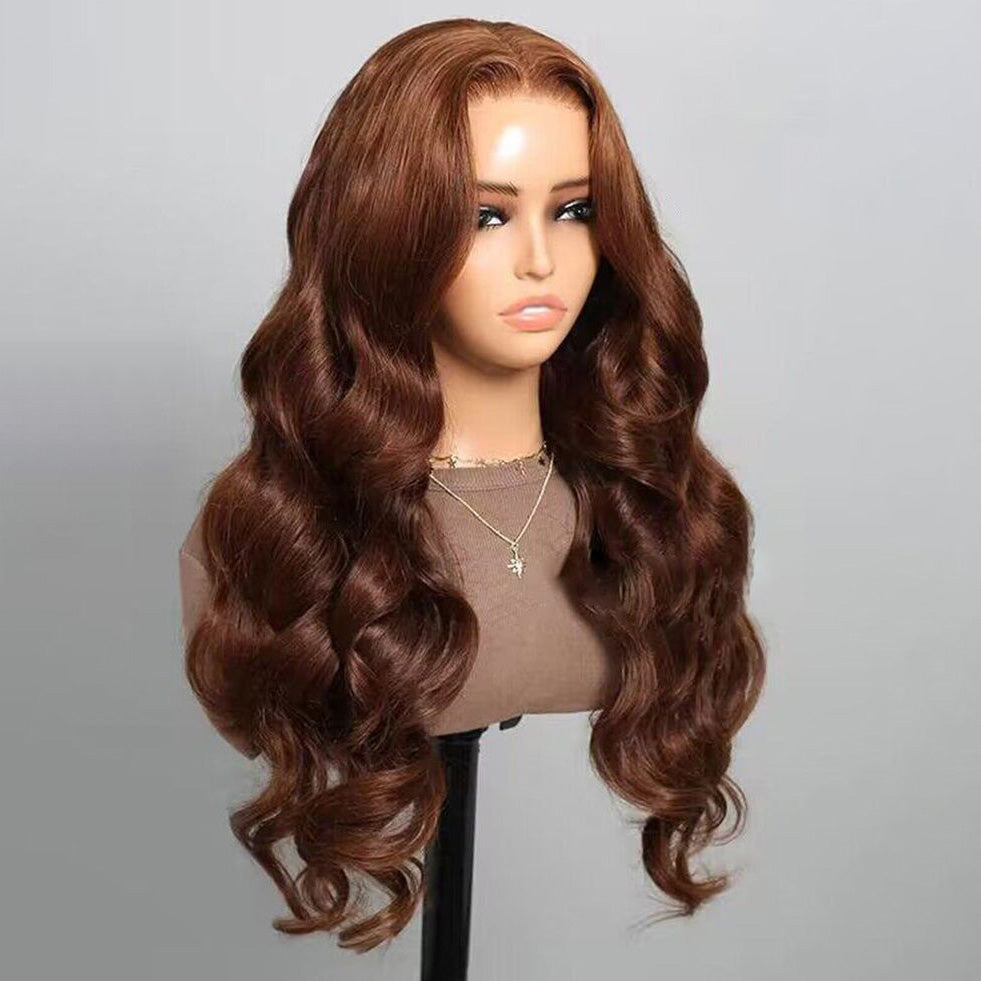 Firieya 9x6 Glueless Upgraded Bleached Knots Chocolate Brown Wig Body Wave Human Hair