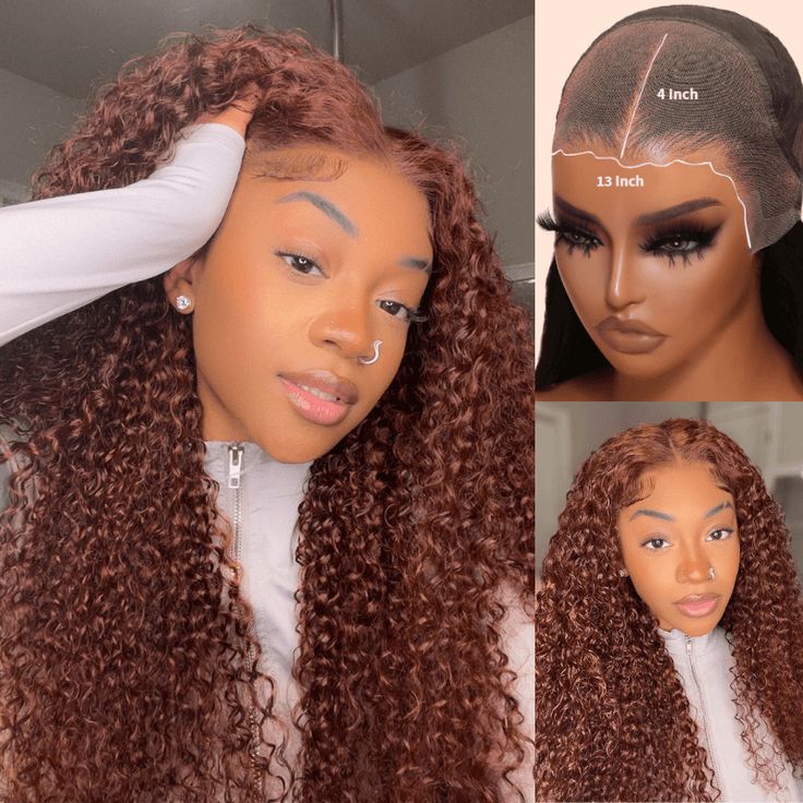 2 Wigs = $309 | 26" 13x4 Jerry Curly #33 Colored Wig & 24" 13x4 Deep Wave #4 Colored Wig