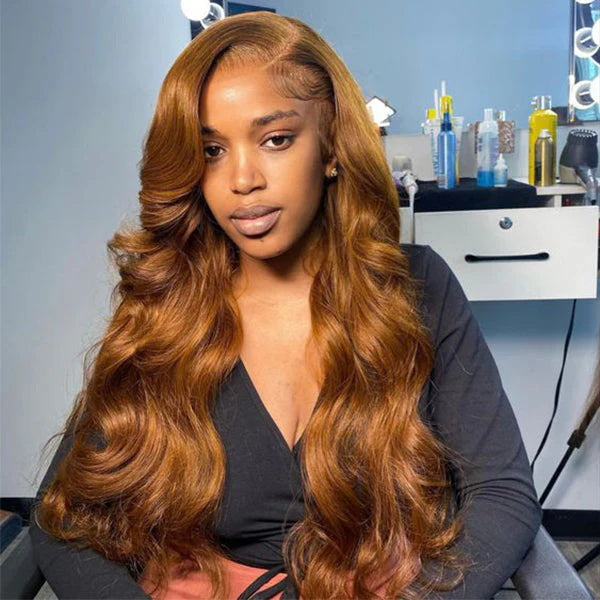 Firieya Chestnut Brown Body Wave Wig 5x5 HD Lace Closure Wig Pre Plucked Human Hair Wigs