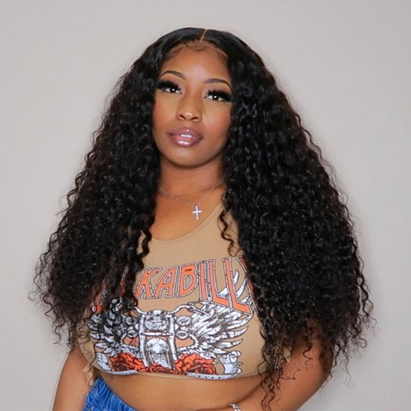 Firieya 5x5 HD Lace Closure Wig Deep Wave Wig Pre Plucked Real HD Lace Human Hair Wigs