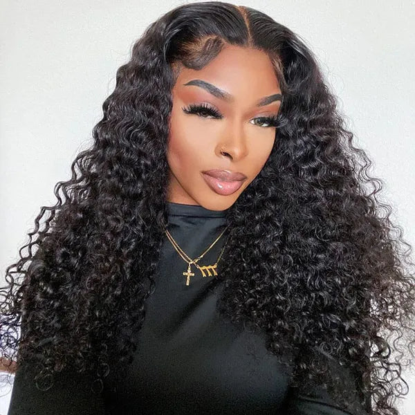 Firieya 5x5 HD Lace Closure Wig Deep Wave Wig Pre Plucked Real HD Lace Human Hair Wigs
