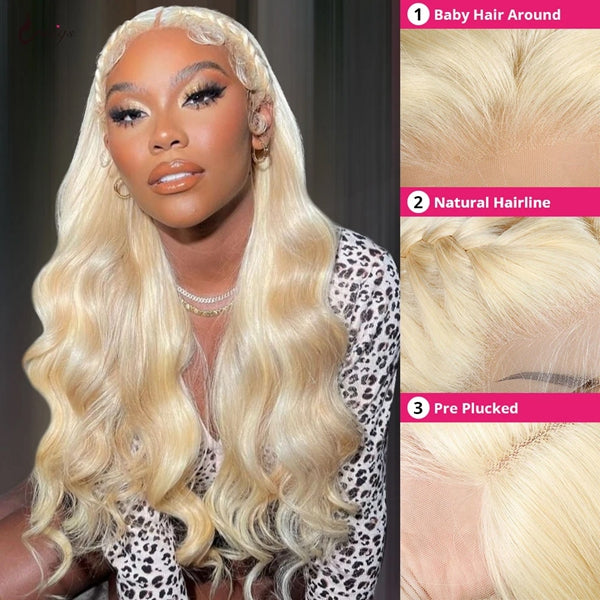 Firieya Hot Body Wave 613 Blonde 13x4 HD Lace Front Human Hair Wigs for Women Pre plucked hairline