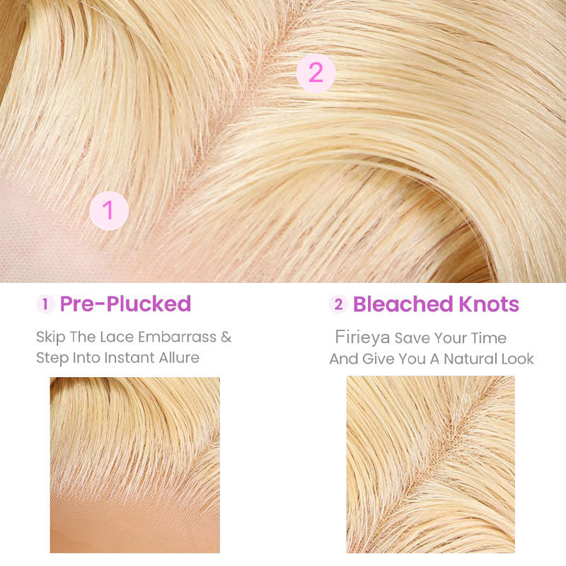 Firieya Hot Sale Body Wave 613 Blonde 13x4 HD Lace Front Human Hair Wigs for Women Pre plucked hairline