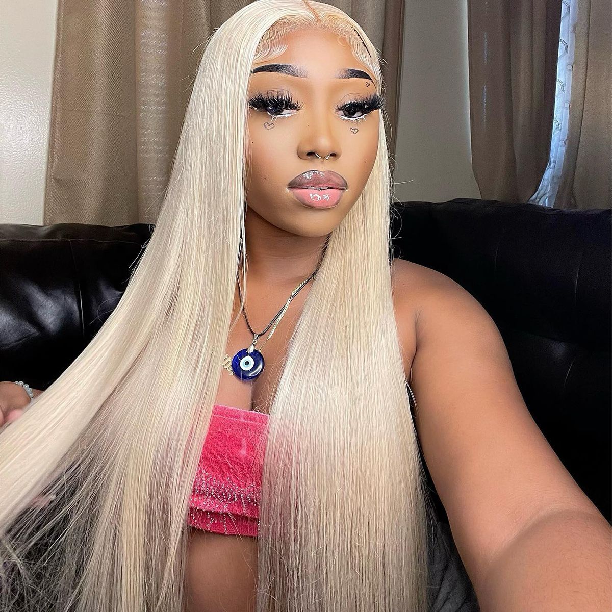 Firieya Hair 613 Blonde Straight Human Hair Lace Front Wigs Undetectable Lace Wig