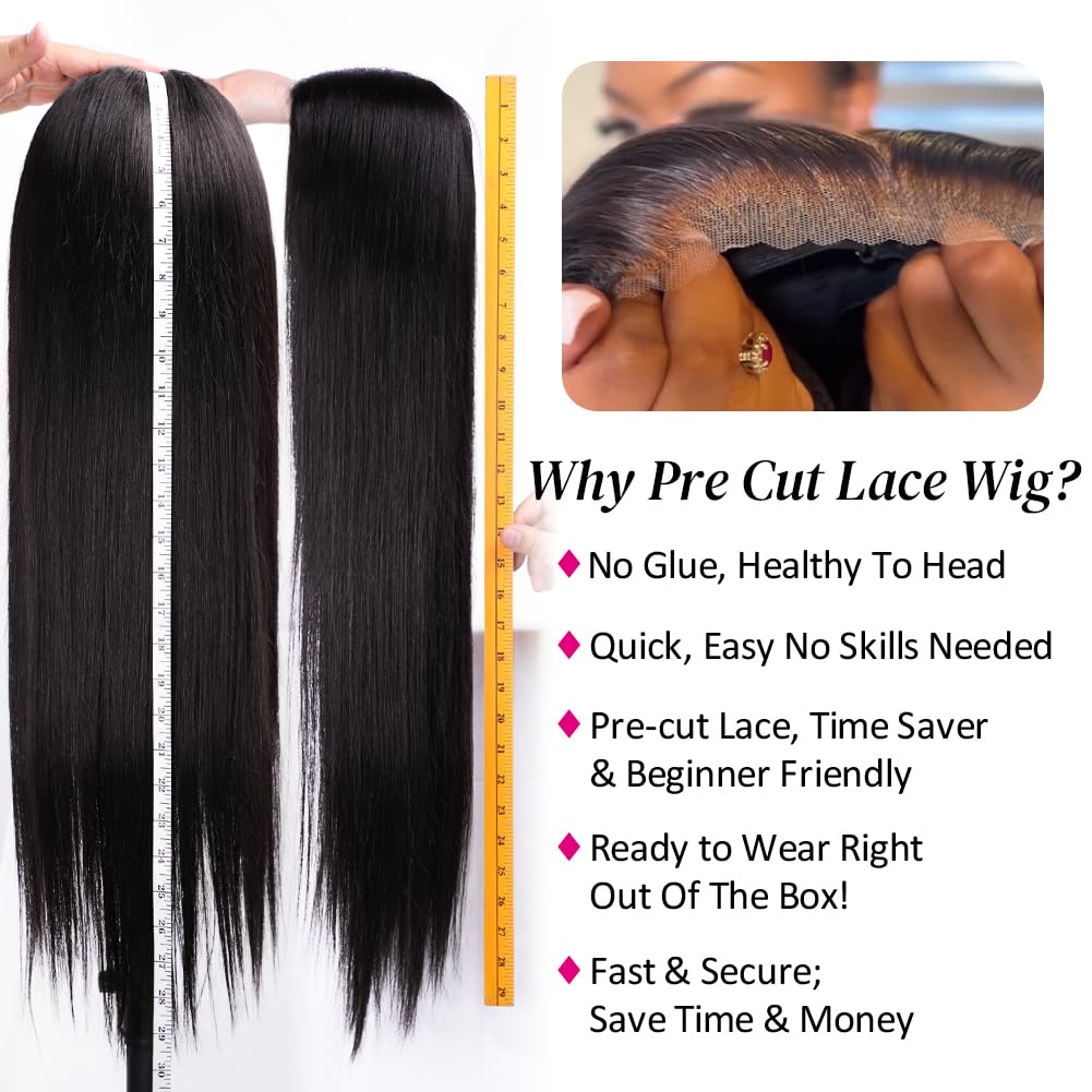 2 Wigs = $269 | 26" Wear Go Pre-cut Lace Straight Wig & 22" 7x5 Wear Go Straight Wig