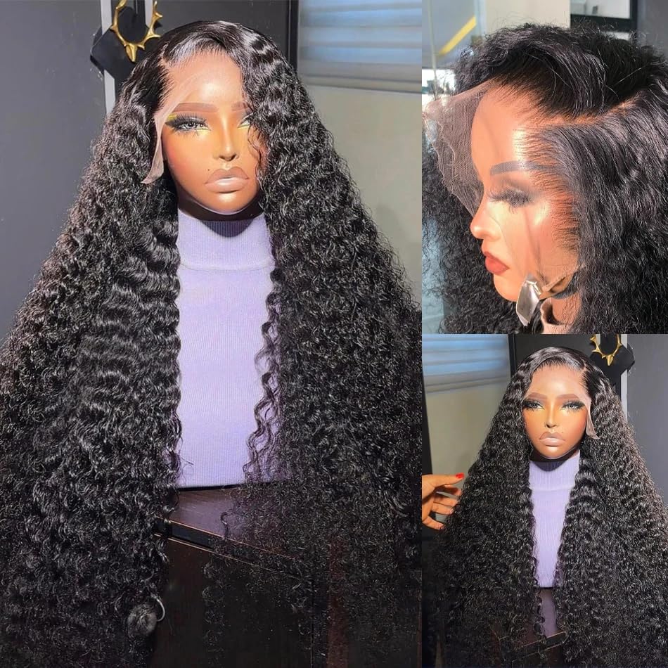 Firieya 13x6 HD Full Lace Front Wig Water Wave Wig Pre Plucked Real HD Lace Human Hair Wigs