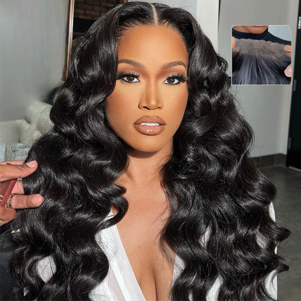 Firieya 7x5 HD Lace Front Wig Loose Wave Pre Plucked Real HD Lace Human Hair Wigs