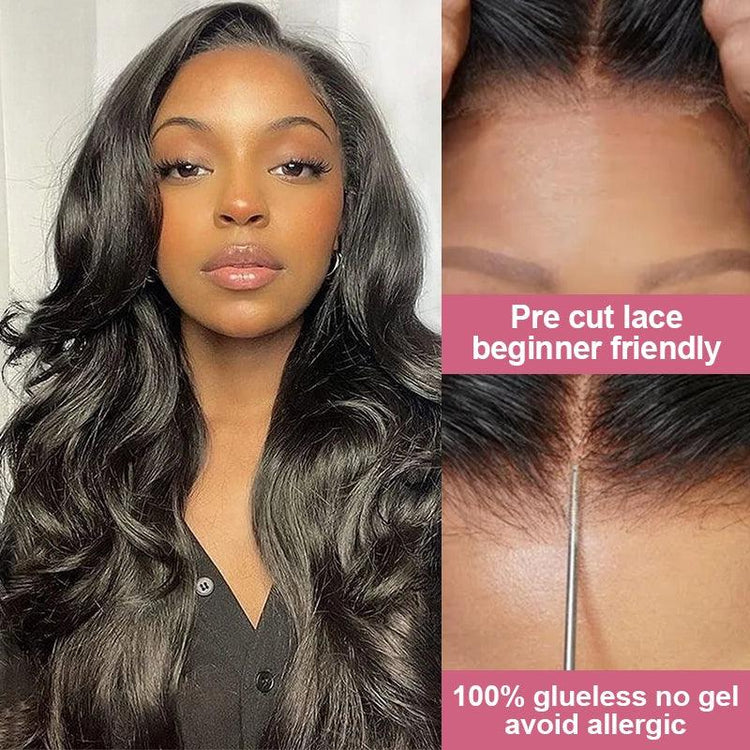 Firieya 9x6 HD Lace Front Wig Glueless Body Wave Wig Pre Plucked Real HD Lace Human Hair Wigs