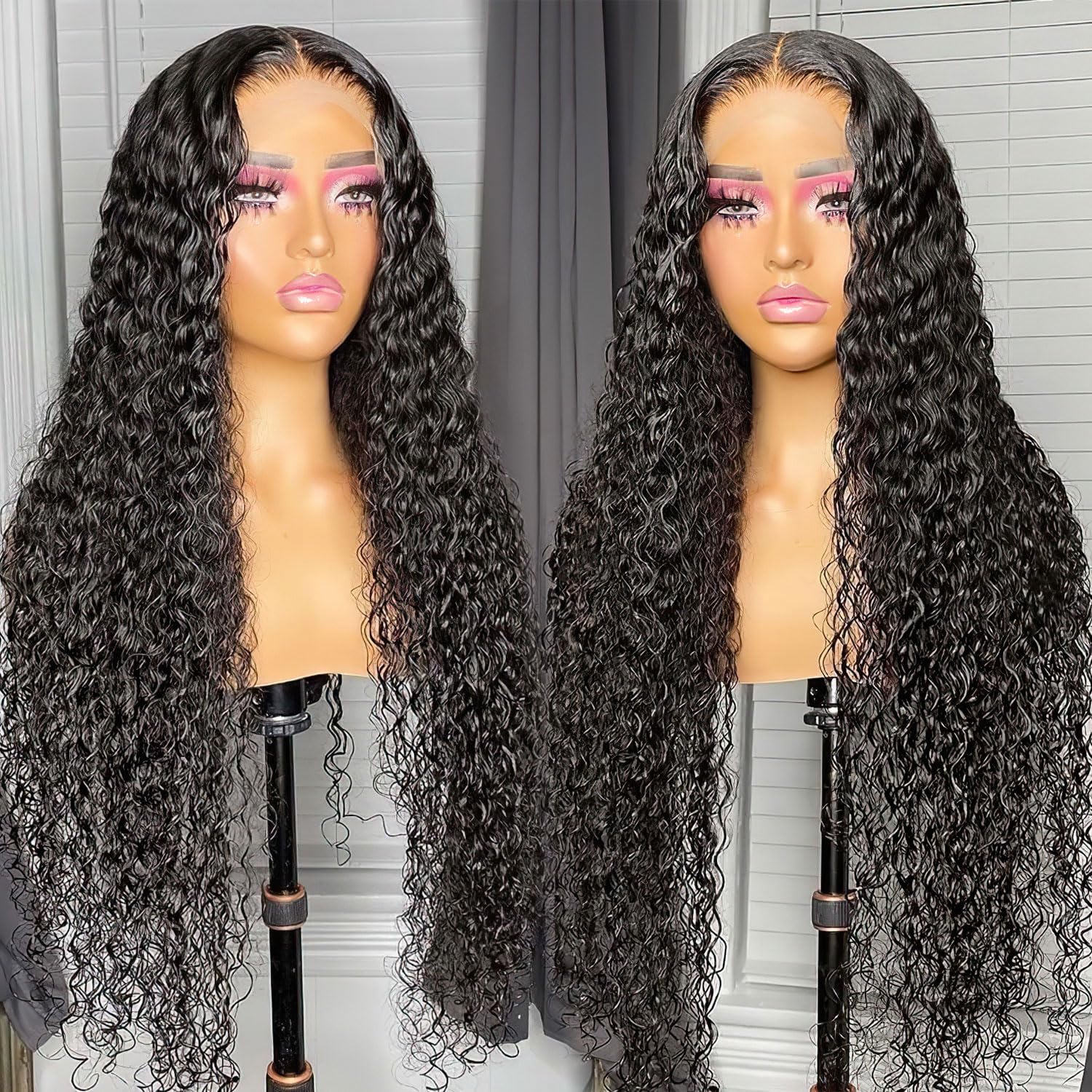 Firieya 13x6 HD Full Lace Front Wig Jerry Curly Wig Pre Plucked Real HD Lace Human Hair Wigs