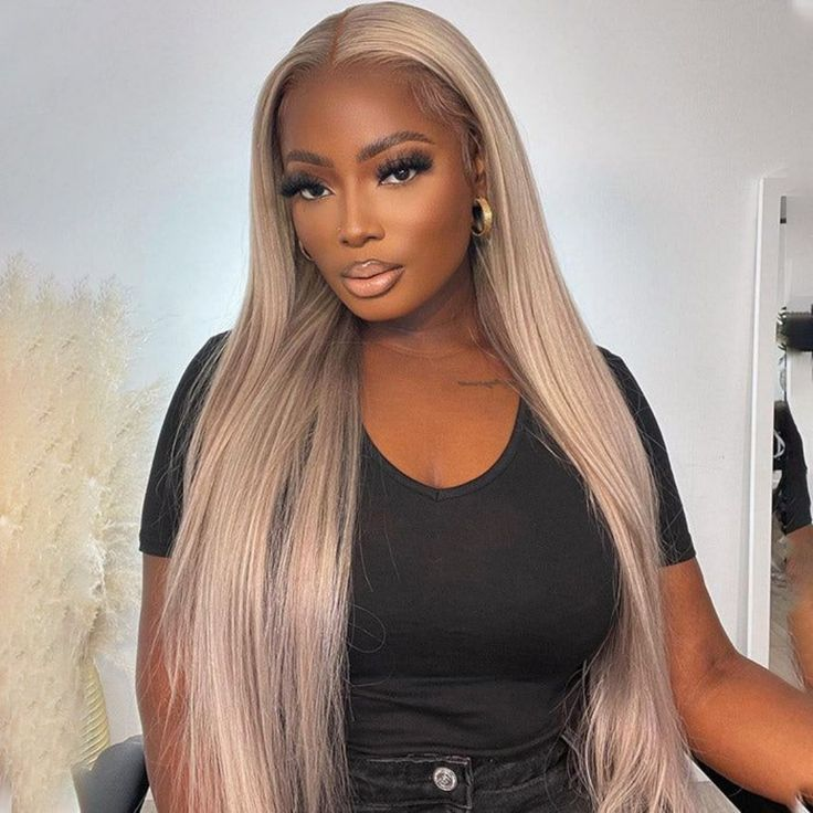 Firieya Hot Sale Ash Blonde Wig With Brown Highlights #P18/613 13x4 Lace Front Wigs Straight/Body Wave Glueless Wig