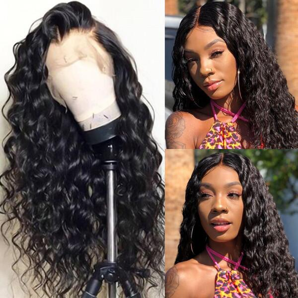 Firieya 13x4 HD Lace Front Wig Deep Wave Wig Pre Plucked Real HD Lace Human Hair Wigs