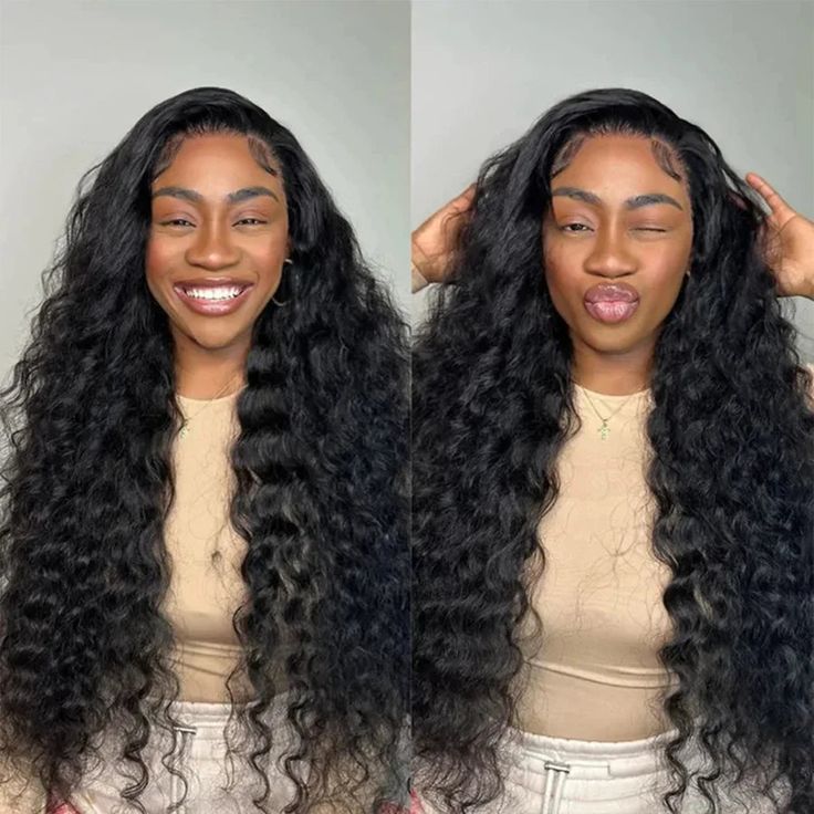 Firieya 13x4 HD Lace Front Wig Deep Wave Wig Pre Plucked Real HD Lace Human Hair Wigs