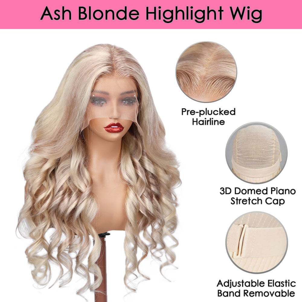 Firieya P18/613 Blonde Lace Front Wigs Pre Plucked For Black Women Body Wave 13x4 HD Transparent Lace Closure Wigs Human Hair Wig