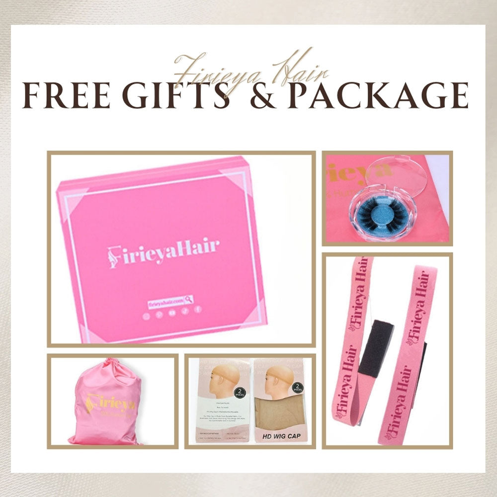 Firieya P18/613 Ash Blonde Highlight Straight/Body Wave Wig 13x4 HD Lace Frontal Pre-plucked Human Hair Wig