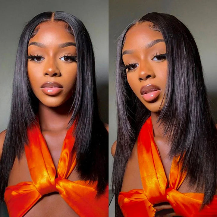 Firieya Layered Cut 90's Inspired Straight Human Hair 13x4 Glueless HD Lace Wig