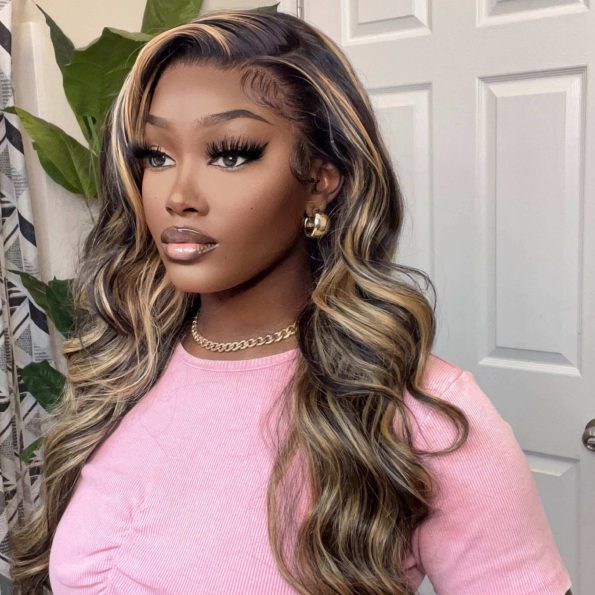 Firieya Balayage Highlight Wig Straight/Body Wave 7Γ5 HD Wear Go Glueless Pre-Cut Lace Wig