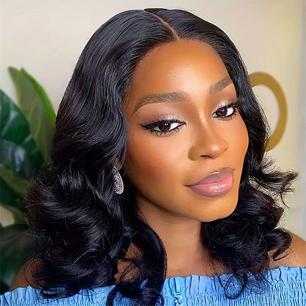 Firieya Body Wave Transparent Lace Frontal Bob Wig Brazilian Short Bob Closure Wig 200% Density 4×4 Human Hair Wigs For Women