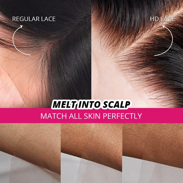 Firieya 13x4 HD Lace Front Wig Glueless Body Wave Wig Pre Plucked Real HD Lace Human Hair Wigs