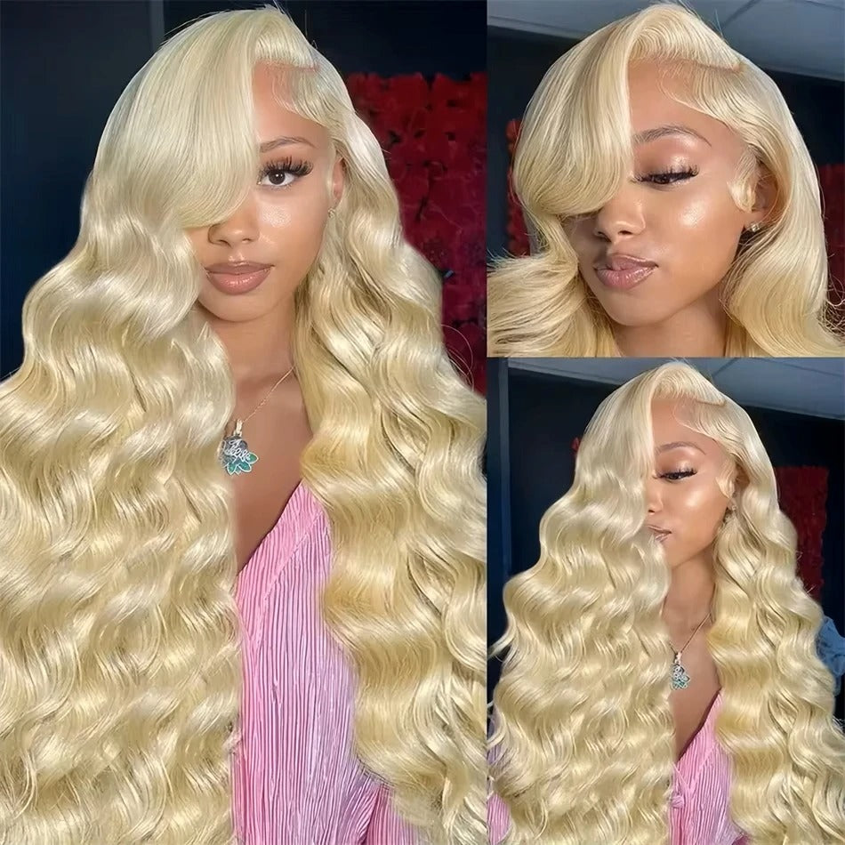 Firieya 613 Honey Blonde 13x6 HD Transparent Body Wave Lace Front Human Hair Wigs