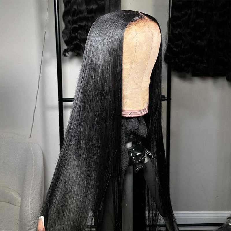Firieya Affordable #1 Jet Black Straight Hair Wig 13x6 Lace Front Human Hair Wigs