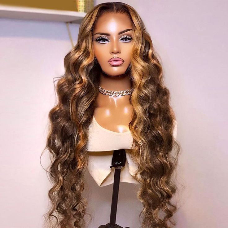 Firieya P4/27 Highlight Ready To Go Wigs Body Wave 7x5 HD Lace Closure Wig Glueless Human Hair Wigs Pre Cut Lace Front Wigs