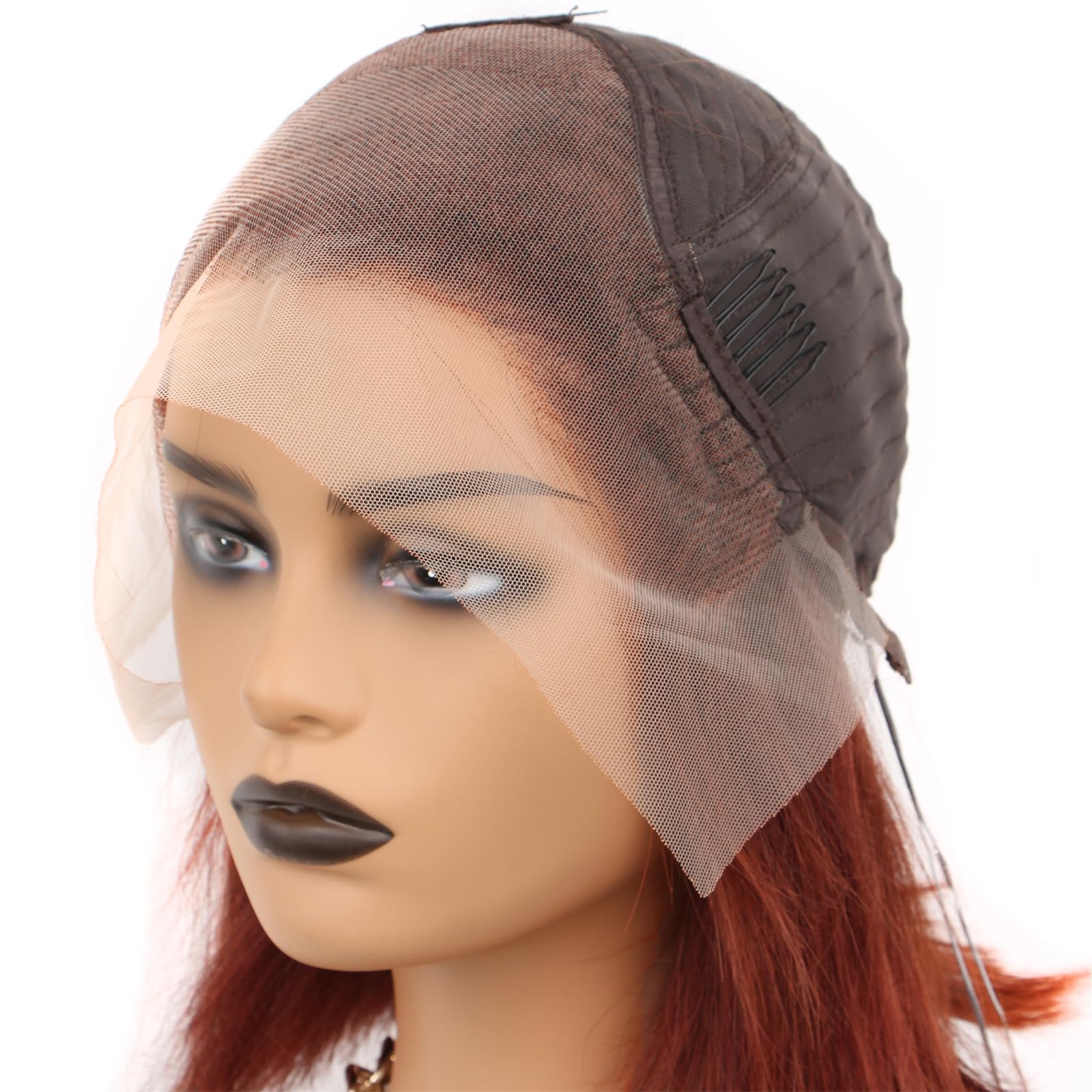 [Flash Sale] Reddish Brown Short Bob Wig 13x4 Lace Front Wigs Pre Plucked with Baby Hair Human Hair Wigs