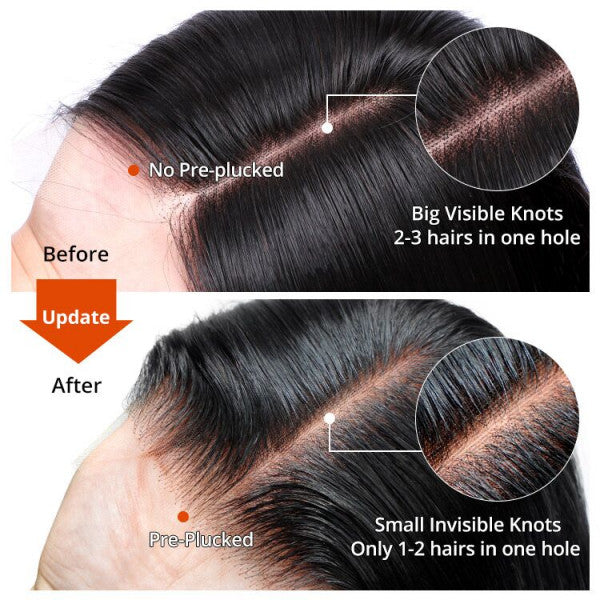 Firieya 13x4 HD Lace Front Wig Water Wave Wig Pre Plucked Real HD Lace Human Hair Wigs