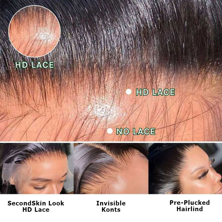 Firieya Hair Top Sale 13x6 HD Full Lace Front Wig Straight Human Hair with Pre Plucked Hairline