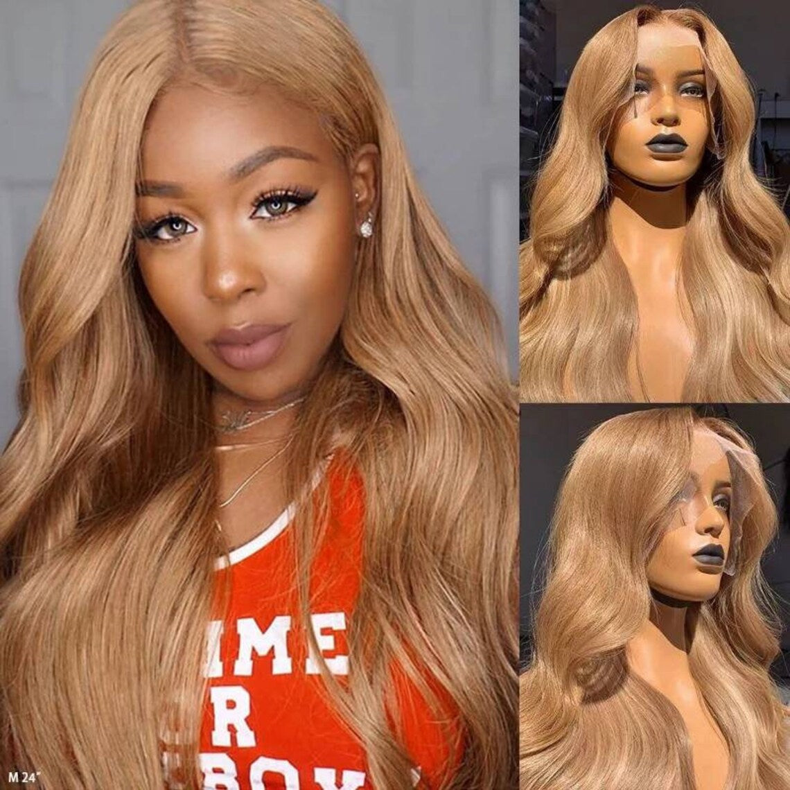 [Flash Sale]Honey Blonde Body Wave Wig 13x6 Lace Front Wig Glueless Wigs