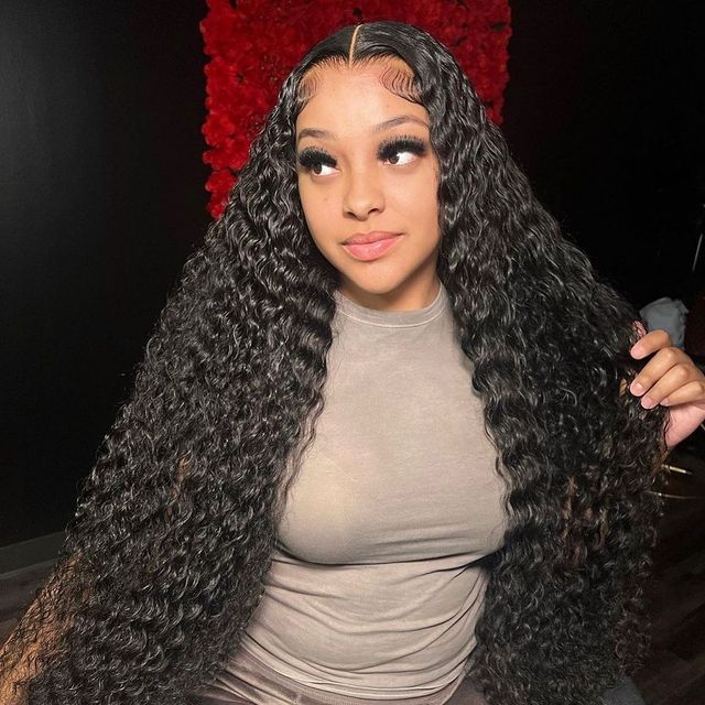 Firieya 13x6 HD Full Lace Front Wig Water Wave Wig Pre Plucked Real HD Lace Human Hair Wigs